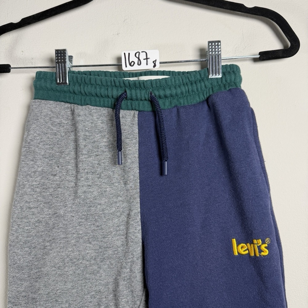 Levi's Colorblock Boys Sweatpants Youth Size‎ Small (8-10yr) Gray Navy Cotton - Picture 3 of 7